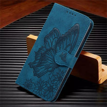 Load image into Gallery viewer, Butterfly Leather Flip Cover For iPhone 14  X XS XR 13 12 11 Pro Max 12 MINI Phone Wallet Case PU Leather Wallet Case Butterfly Flower Pattern Design Magnetic Flip Case Shockproof Protective Cover
