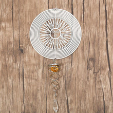 Load image into Gallery viewer, Butterfly Wind Spinner Hanging With Gazing Ball Spiral Tail 3D Metal Rotating Outdoor Stainless Steel Butterfly Metal Wind Chime Christmas Pendant Hanging Spiral Wind-chimes Garden Yard Home Decor

