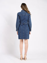 Load image into Gallery viewer, Button-Down Denim Shirt Dress

