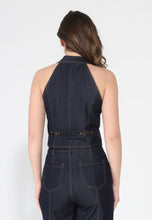 Load image into Gallery viewer, Button down halter neck sleeveless vest
