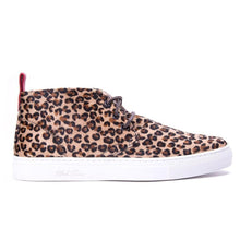 Load image into Gallery viewer, Women's Pony Hair Leopard Chukka Sneaker
