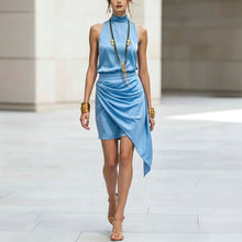 Load image into Gallery viewer, Women's Double-Layer Asymmetrical Hem Mini Skirt
