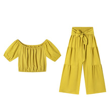 Load image into Gallery viewer, High-Waist Flared Pants &amp; Top Two-Piece Set – 7 Colors, S–2XL
