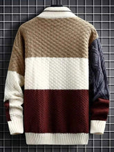 Load image into Gallery viewer, Men's Plus Size Color Block Knitted Pullover
