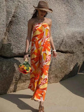 Load image into Gallery viewer, Wide Leg Jumpsuit - Tied Printed Tube
