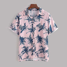 Load image into Gallery viewer, Men's Full Size Tropical Print Hawaiian Style Top and Shorts Set Plus Size
