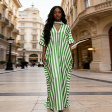Load image into Gallery viewer, African-Inspired Striped Loose Long Dress | One Size 5 Colors
