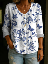 Load image into Gallery viewer, Women's Plus-Size Printed Cardigan – Boho Loose Fit 3/4 Sleeve Top
