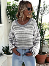 Load image into Gallery viewer, Drop Shoulder Striped Sweater
