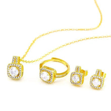Load image into Gallery viewer, Fashion Jewelry Set - Zircon Gem Necklace Earring Ring
