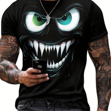 Load image into Gallery viewer, 3D Evil Smile Shirt for Men – Streetwear Graphic Short Sleeve Tee
