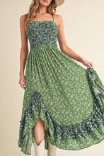 Load image into Gallery viewer, Ditsy Floral Ruffled Hem Maxi Cami Dress For Women –Romantic Floral Print, Flowy Maxi Length, Feminine &amp; Elegant Design for Casual &amp; Special Occasions
