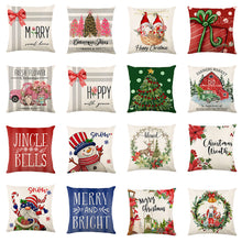 Load image into Gallery viewer, Christmas Decorations Pillow Covers Sofa Square Throw Pillow Cases Stamping Snowflake Waist Cushion Cover Home Bed Decor
