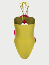 Load image into Gallery viewer, Flower Cutout Halter : Neck One-Piece Swimwear
