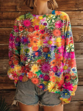 Load image into Gallery viewer, Women’s Printed Crew-Neck Sweatshirt – Long Sleeve Casual Top
