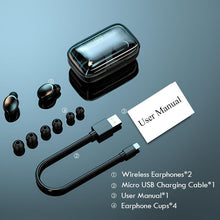 Load image into Gallery viewer, STEVVEX TWS Bluetooth 5.0 Earphones 2200mAh Charging Box Wireless Headphone 9D Stereo Sports Waterproof Earbuds Headsets With Microphone
