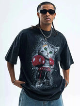 Load image into Gallery viewer, Men's Cat Graphic Vintage Wash T-Shirt
