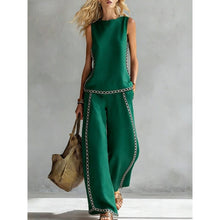 Load image into Gallery viewer, Printed Retro Sleeveless Top &amp; Wide-Leg Pants Set | 12 Prints S–5XL
