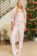 Load image into Gallery viewer, Christmas Santa Claus Stripe Top and Pants Lounge
