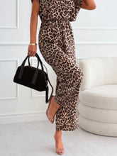 Load image into Gallery viewer, Animal Print Wide Leg Jumpsuit
