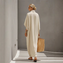 Load image into Gallery viewer, Women’s Stand Collar Button-Down Loose Straight Long Dress
