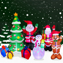 Load image into Gallery viewer, Christmas LED Lights Glowing Santa Tree Snowman Inflatable Doll Outdoor Yard Garden Decor
