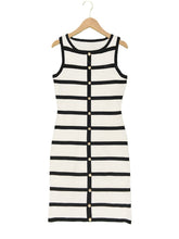 Load image into Gallery viewer, Contrast Stripe Knit Sleeveless Midi Dress – 5 Colors, S–L
