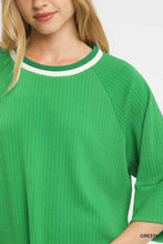 Load image into Gallery viewer, Umgee Ribbed Knit Top with Contrast Trim
