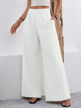 Load image into Gallery viewer, Women's High-Waist Wide-Leg Trousers with Pockets – Full Length
