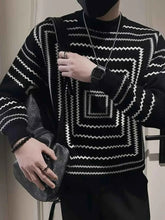 Load image into Gallery viewer, Men's Plus Size Geometric Pattern Knitted Pullover
