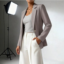 Load image into Gallery viewer, Women's Slim Fit Lapel Collar Long-Sleeve Blazer – Waist-Cinched
