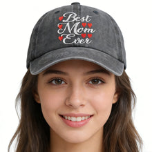 Load image into Gallery viewer, Best Mom Ever Adjustable Embroidered Wash Cotton Cap
