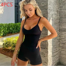 Load image into Gallery viewer, Spaghetti Strap Shorts Jumpsuit Sports Yoga Workout Tight Romper Women Fashion Fitness Sportwear
