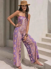 Load image into Gallery viewer, Tied Printed Tube : Wide Leg Jumpsuit
