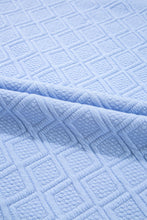 Load image into Gallery viewer, Beau Blue Striped Pop of Color Collared Checkered Textured Plus Size Dress
