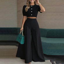 Load image into Gallery viewer, Printed Top &amp; Trousers Two-Piece Suit
