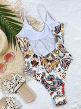 Load image into Gallery viewer, Elegant Printed Stylish With Back Tie : One-Piece Swimsuit
