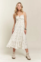 Load image into Gallery viewer, Smocked Floral Sweetheart Neck Cami Summer Dress For Women – Romantic Floral Cami Dress with Sweetheart Neckline &amp; Ruffled Details for Spring &amp; Summer Events
