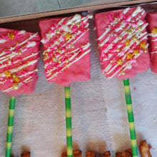 Load image into Gallery viewer, Bamboo Print Biodegradable Drinking Paper Straws for Party Box of 100
