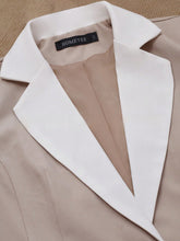 Load image into Gallery viewer, Women’s Contrasting Color Blazer – Elegant Button Formal Jacket
