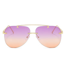 Load image into Gallery viewer, Metal Rimless Sunglasses for Men and Woman  Mirror Fashion  Trendy Pilot  Sun Glasses UV Protector Gradient Eyewear

