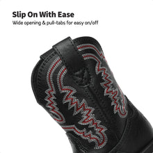 Load image into Gallery viewer, DREAM PAIRS Toddler Little Boys Girls Cowboy Boots Kids Western Square Toe Riding Mid Calf Boots 5 Toddler Black - # BOAA71210007
