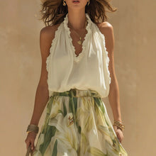 Load image into Gallery viewer, Waist-Cinching Ruffle-Hem Printed Maxi Dress – S–3XL
