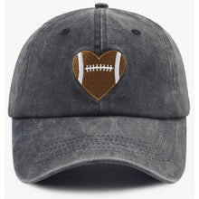 Load image into Gallery viewer, Football Heart Baseball Cap — Gifts for Women &amp; Men
