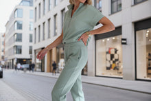 Load image into Gallery viewer, Athleisure Knit 3/4 Sleeve T-Shirt &amp; Pants Set – 3 Colors, S–3XL
