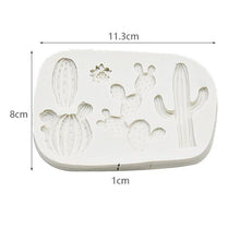 Load image into Gallery viewer, Cactus Plant Silicone Mold For Fondant Cake Decor Cupcakes Sugarcraft Cookies Candies Cards And Clay Resin Bakeware Tools Cactus Silicone Fondant Mold Cacti Sugarcraft Chocolate Candy Mold Cupcake Cake Decorating Tools Polymer Clay Mold
