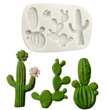 Load image into Gallery viewer, Cactus Plant Silicone Mold For Fondant Cake Decor Cupcakes Sugarcraft Cookies Candies Cards And Clay Resin Bakeware Tools Cactus Silicone Fondant Mold Cacti Sugarcraft Chocolate Candy Mold Cupcake Cake Decorating Tools Polymer Clay Mold
