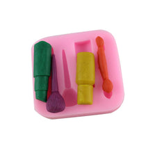 Load image into Gallery viewer, Cake Mold Cosmetic Shape Silicone Chocolate Mold 3D Silicone Pastry Mold Pastry And Bakery Accessories Dessert Tools Bakeware Women Makeup Silicone Mold Cosmetic Lipstick Shape Fondant Mold

