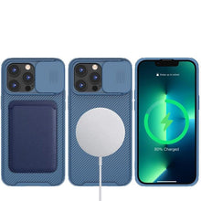 Load image into Gallery viewer, Camera Case Wireless Charging  with Sliding Lens Cover Slim Magnetic Case For iPhone 13Pro Slide Lens Protection Magnetic Wireless Charging Phone Case For iPhone 13 12 Pro Max 13 Shockproof iphone Cover
