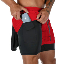 Load image into Gallery viewer, Camo Running Shorts Men Gym Sports Shorts 2 In 1 Quick Dry Workout Training Gym Fitness Jogging Short Pants Summer Men Shorts  Men's Running Gym Shorts Breathable with Pockets Quick Dry Sportswear
